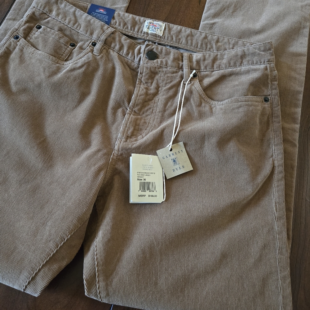 Faherty Stretch Corduroy 5-Pocket Men's Pant Rum Raw Umber Garment Dyed 30x32 - Picture 10 of 16